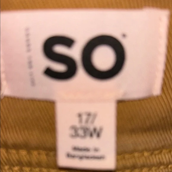 SO Brown High Rise Utility Skirt Size 17 NWT - Picture 4 of 11